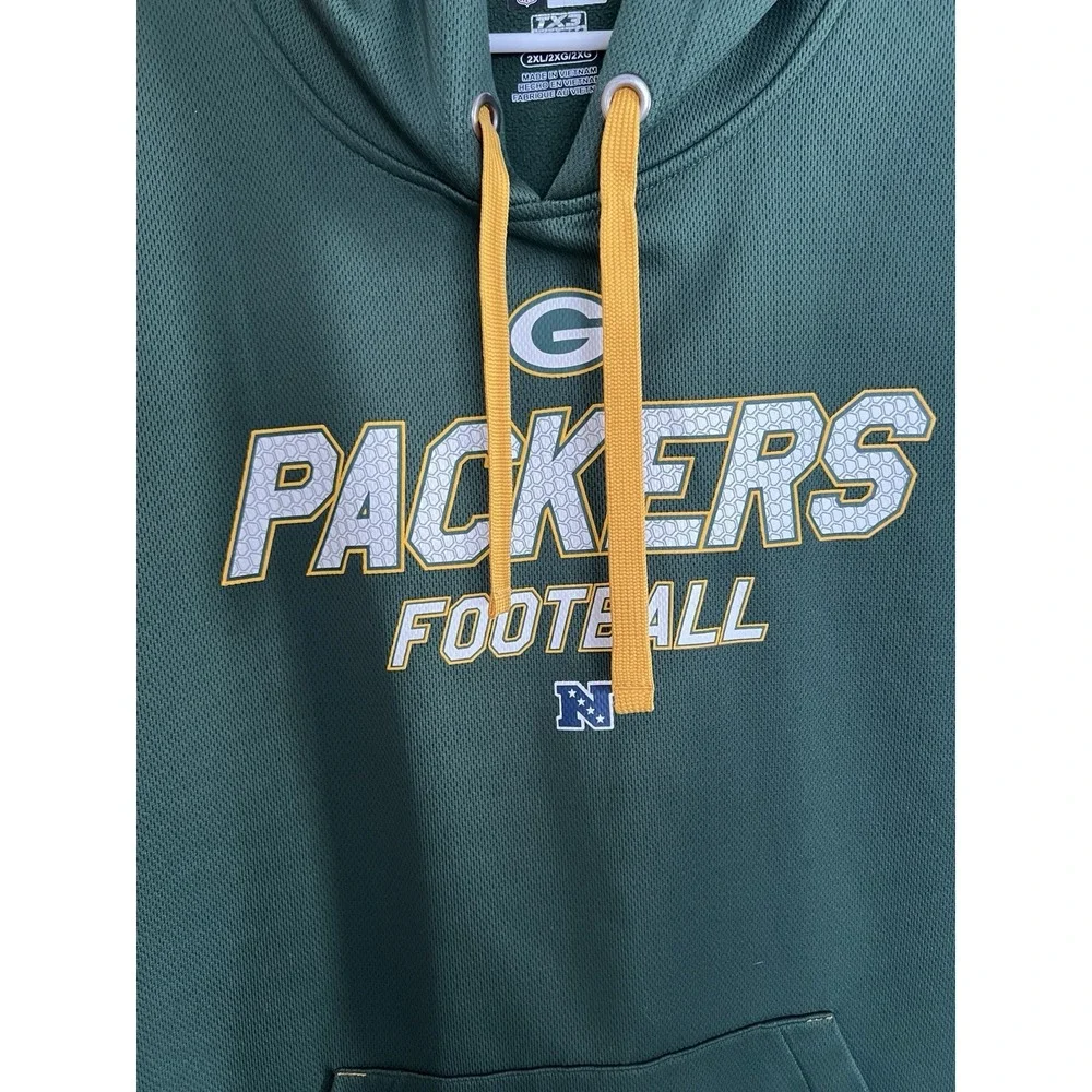 Green Bay Packers NFL Team Apparel TX3 Warm XXL Full Zip Hoodie Sweatshirt